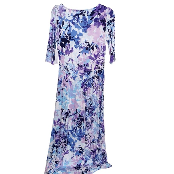 Soft Surroundings Dress Womens XS Vivienne Garden Blue Maxi Feminine Boho NWT - Picture 3 of 14